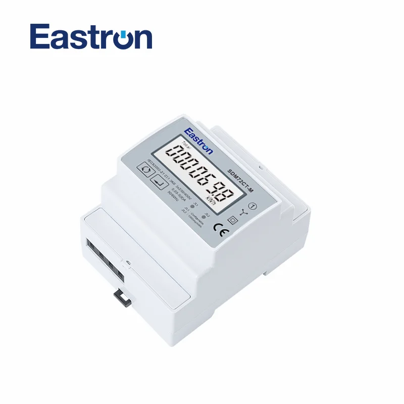 SDM72CT-M, Three Phase Four Wire Din Rail Energy Meter, 1A/5A CT connected, RS485 Modbus RTU and Pulse Output, Non-MID