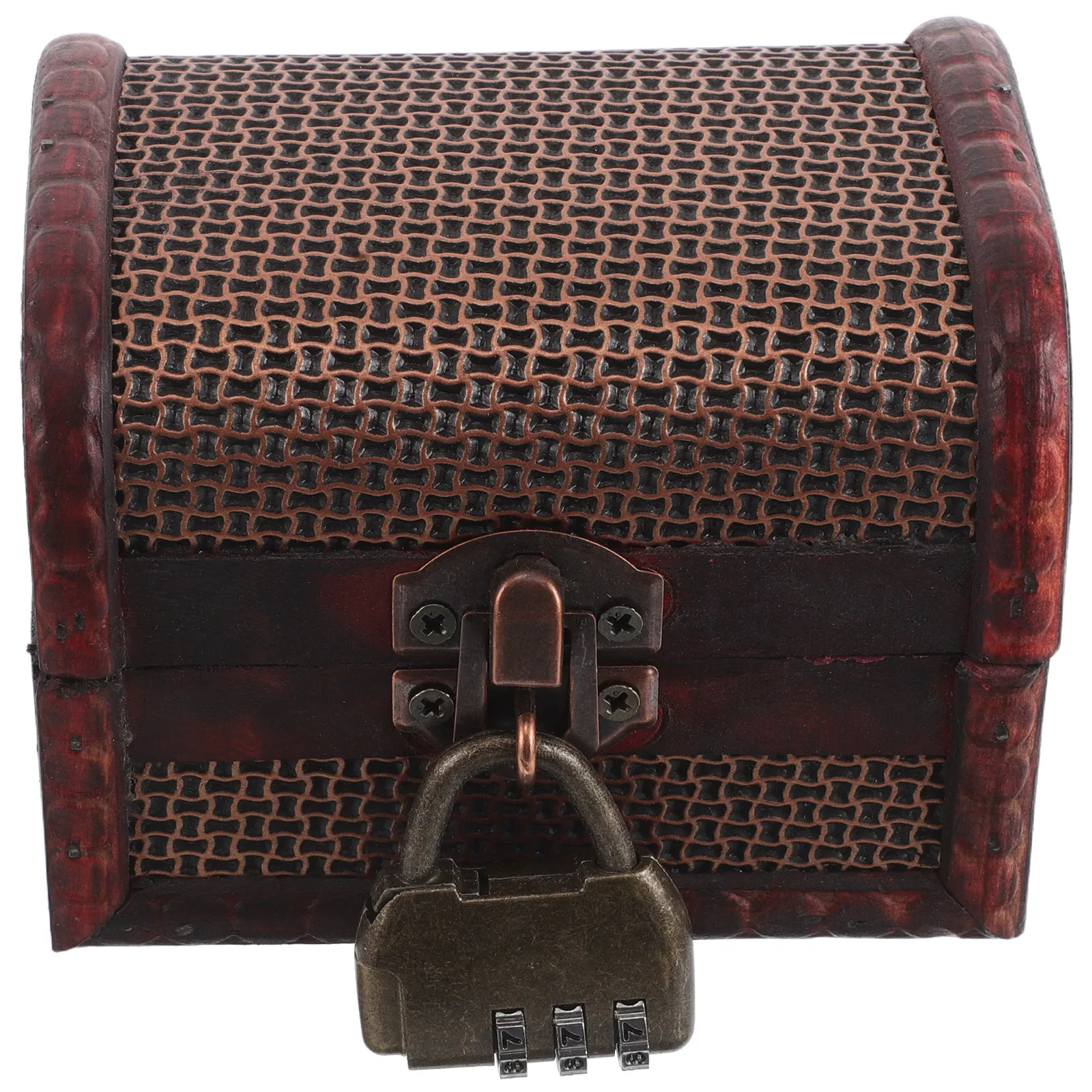 

Wooden Keepsake Storage Box Lock Vintage Trinket Holder Small Jewelry Treasure Chest Decorative Organizer for Desk