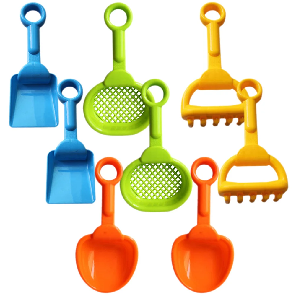 8pcs Children Beach Shovels Kit Lightweight Shovels Toys Children Sand Toys Sand Digging Shovels