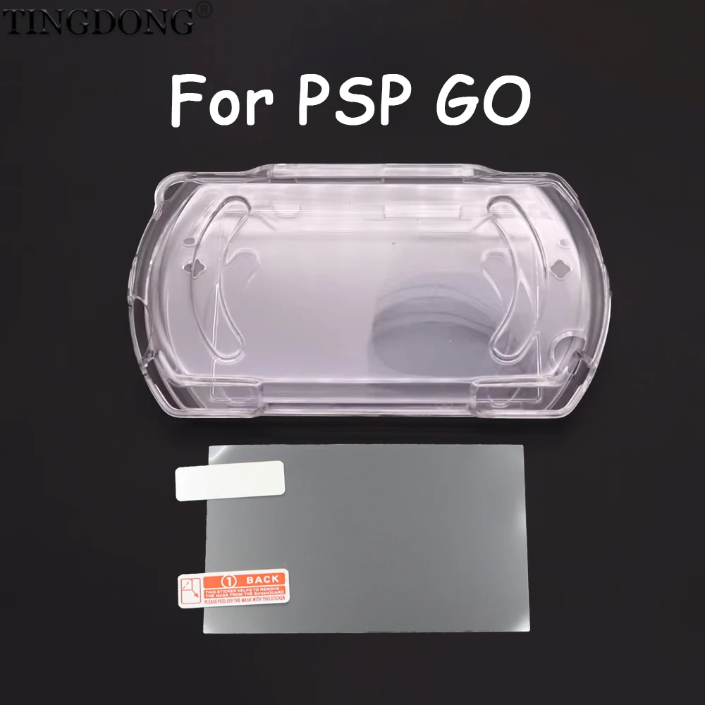 For PSP GO Transparent Crystal Hard Protective Case Cover With HD Screen Protector Shockproof Accessories Compatible With PSP Go