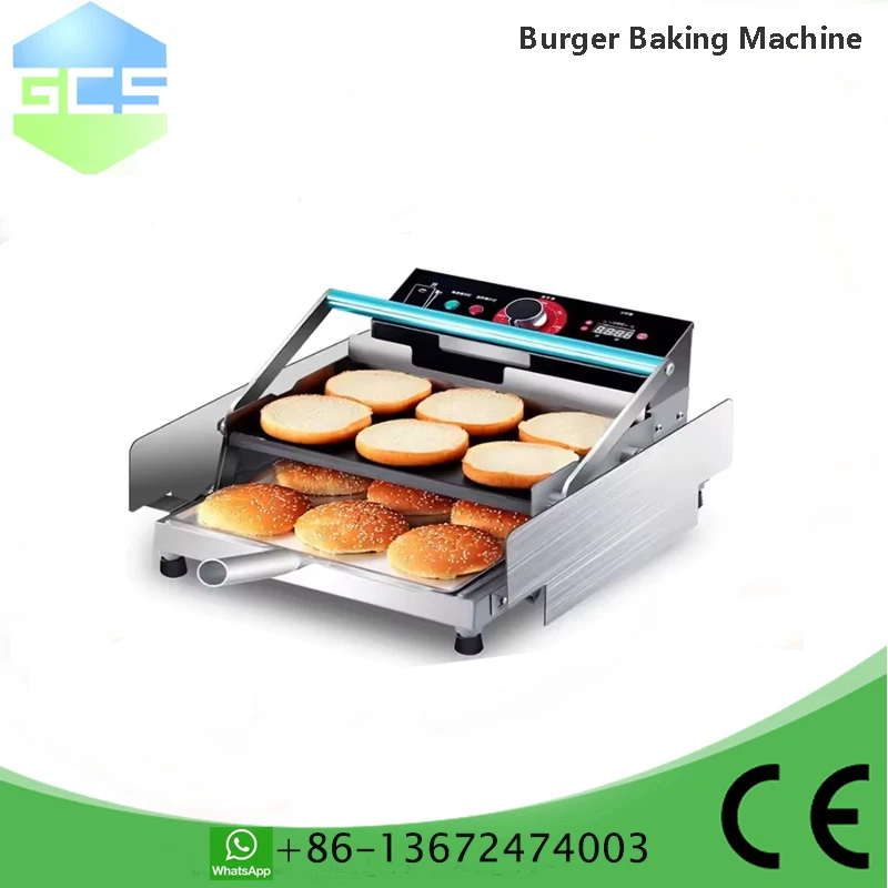 Hamburger Machine Commercial Small Fully Automatic Burger Baking Machine Hamburger Embryo Heating Machine Fried Chicken Hamburge