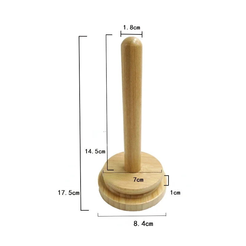 Red Embroidered Bamboo Small Thread Spool Wood Holder Rotating Crochet Hook Knitting Tool for Sweater Yarn Winding Cross-Border