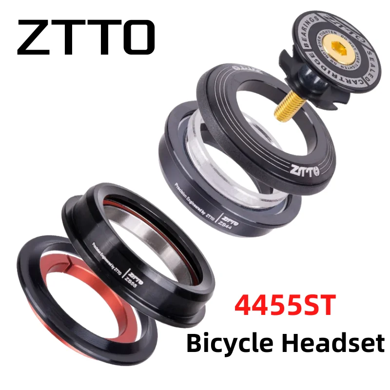 ZTTO 4455ST Headset MTB Road Bike 44mm 55mm CNC 1 1/8