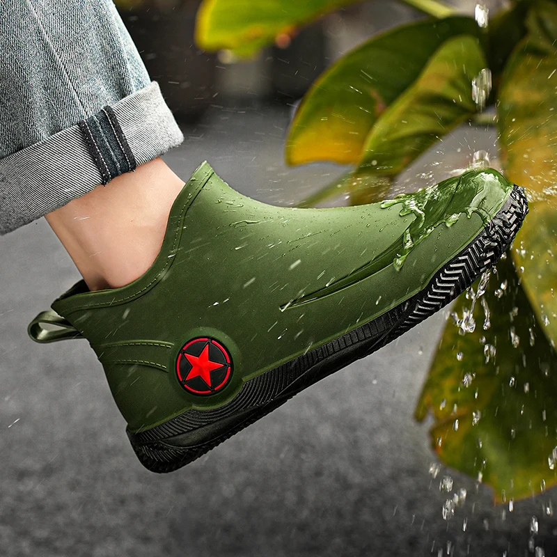 

Men's casual rain shoes Four seasons non-slip waterproof comfort outdoor fishing water shoes fashion versatile chef rain boots