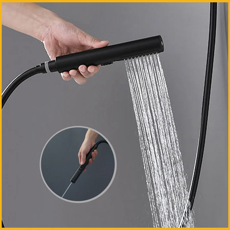 Wall Mounted Shower Kit with ABS Handheld Shower Head Stainless Steel Hose Adjustable Shower Stand Slider Bathroom Accessories