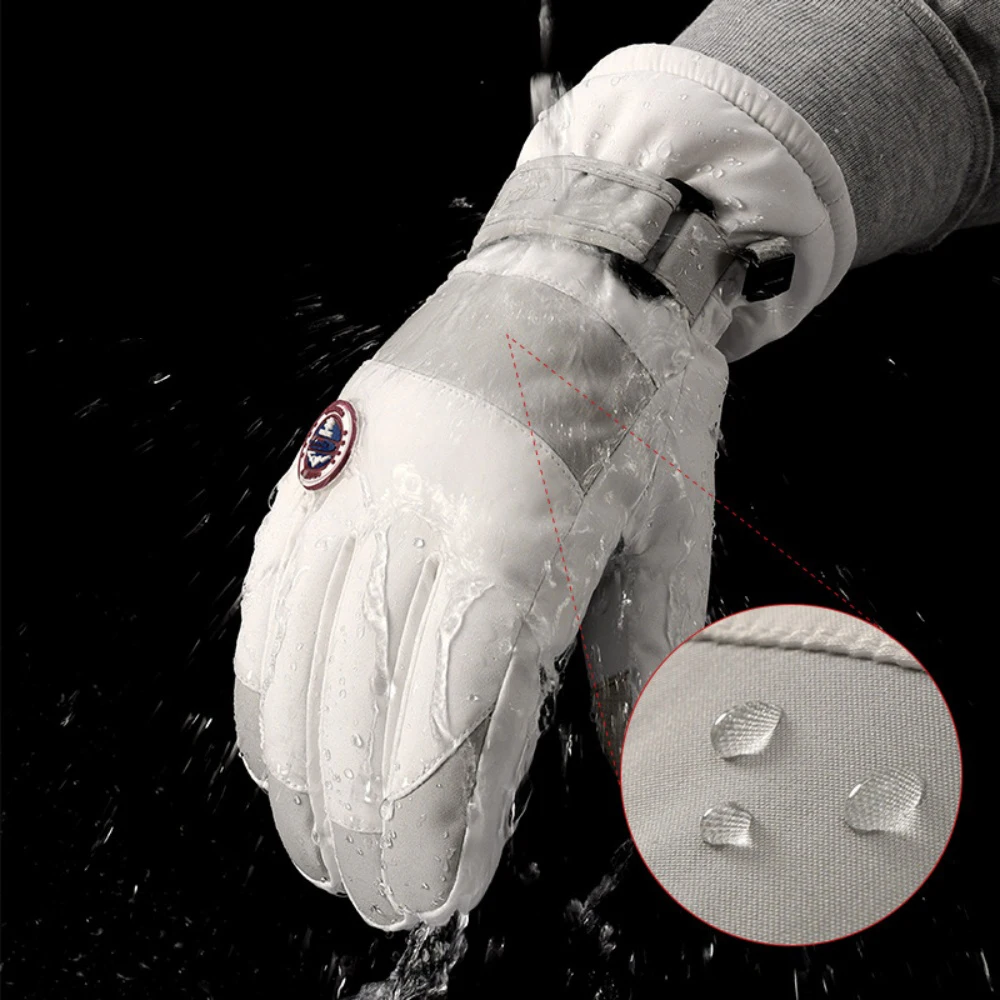 多機能冬スノーボードスキーグローブ滑り止めタッチスクリーン防水オートバイサイクリング豪華な暖かい乗馬手袋