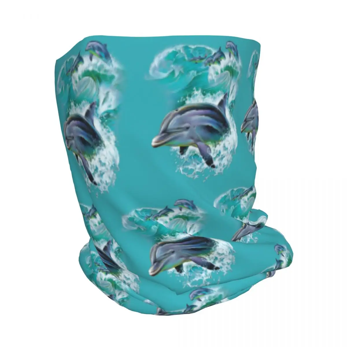 Dolphins Catching Waves Bandana Neck Cover Magic Scarf Multi-use Headwear Beanies Hat Unisex Adult Breathable