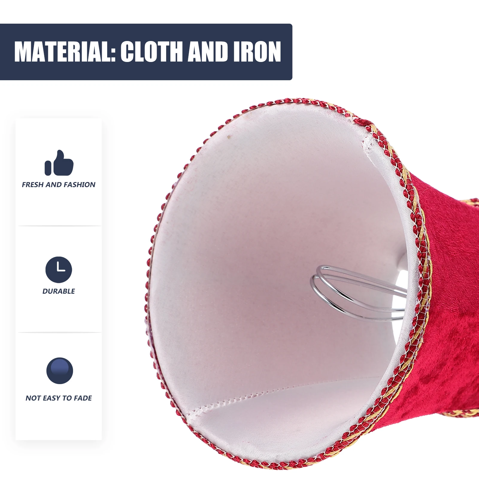 

Large Red Cloth Lampshade for Ceiling Lights Home Decor Dustproof Cover Accessory Premium Material Protects Lamp Softens Light