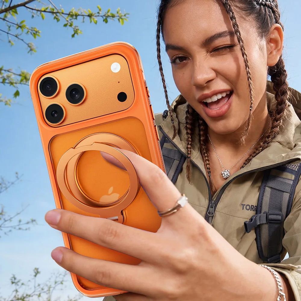 WiWU 360° Rotation Stand Case for iPhone 17 Pro Max AirBag Cover Anti-drop Lightweight Mobile Phone Case for iPhone 17 Pro