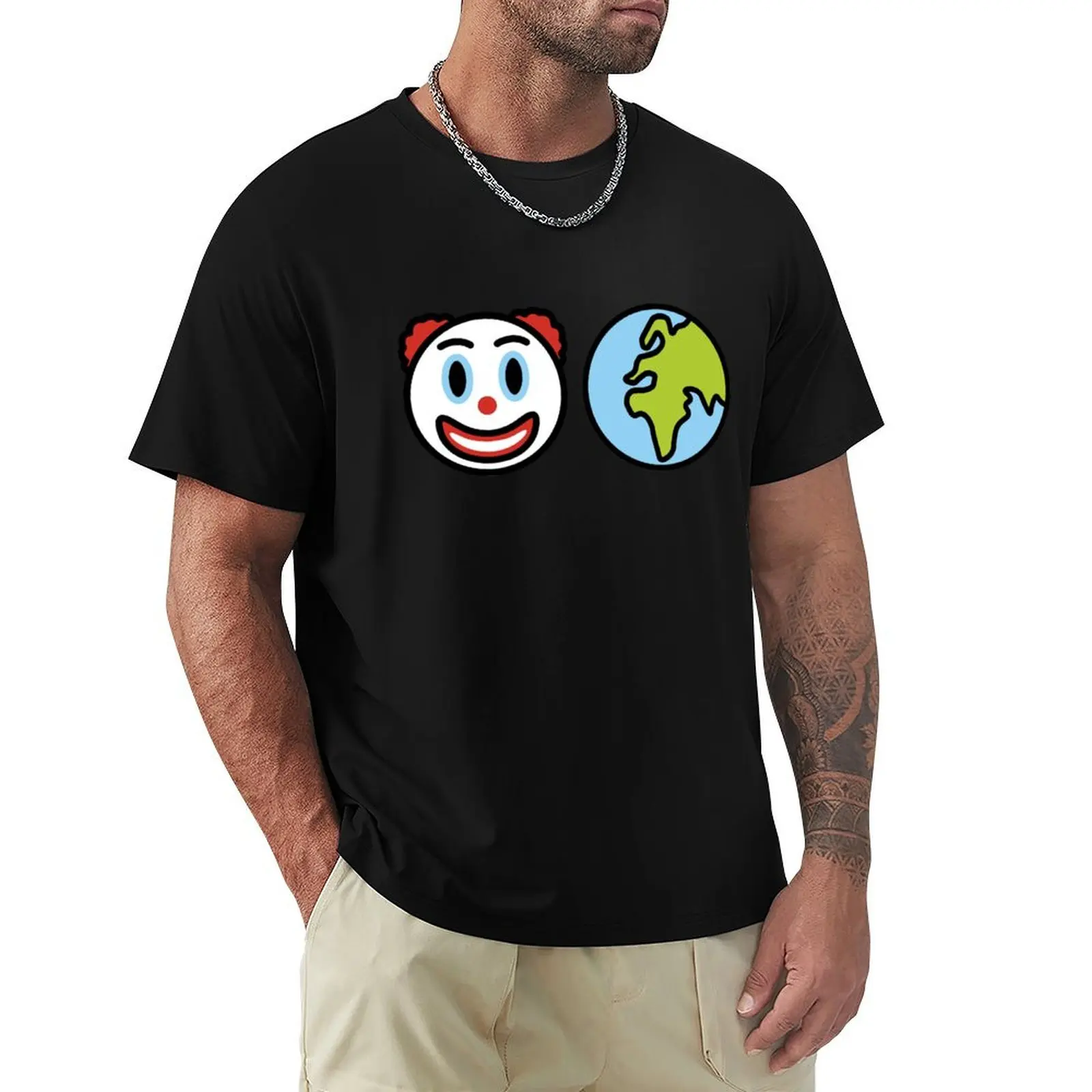 

CLOWN WORLD T-Shirt for a boy graphic t shirt vintage basketball graphic tees gifts for boyfriend Men's cotton t-shirt