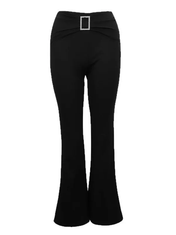 بنطلون نسائي رياضي أنيق بقصة ضيقة، تصميم عصري وأنيق للسيدات، مصنوع من مادة البولي يوريثين المريحة لفصل الخريف