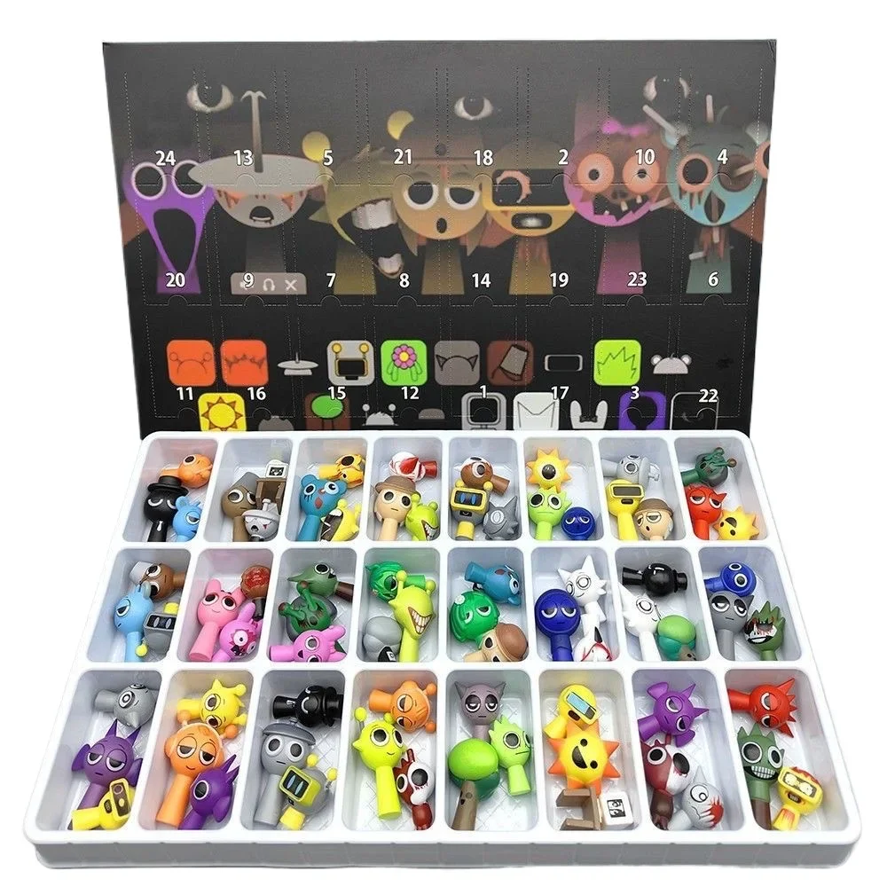 6/72 قطعة/المجموعة البسيطة Sprunki عمل الشكل لعبة الكرتون فيلم Sprunki Wenda نموذج دمية التماثيل الاطفال هدايا هدية الكريسماس