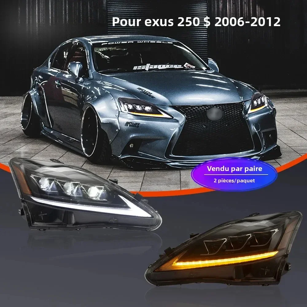 Paar LED-Autoscheinwerfer für Lexus IS250 2006-2012 Frontscheinwerfer DRL Blinker Scheinwerfer Plug-and-Play