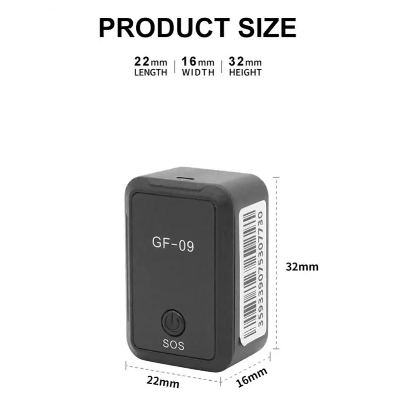 Mini GPS Tracker para Proteção de Segurança, Anti-Theft, Rastreador portátil, Precision Locator, Gravação Tracking Device, Anti-Lost