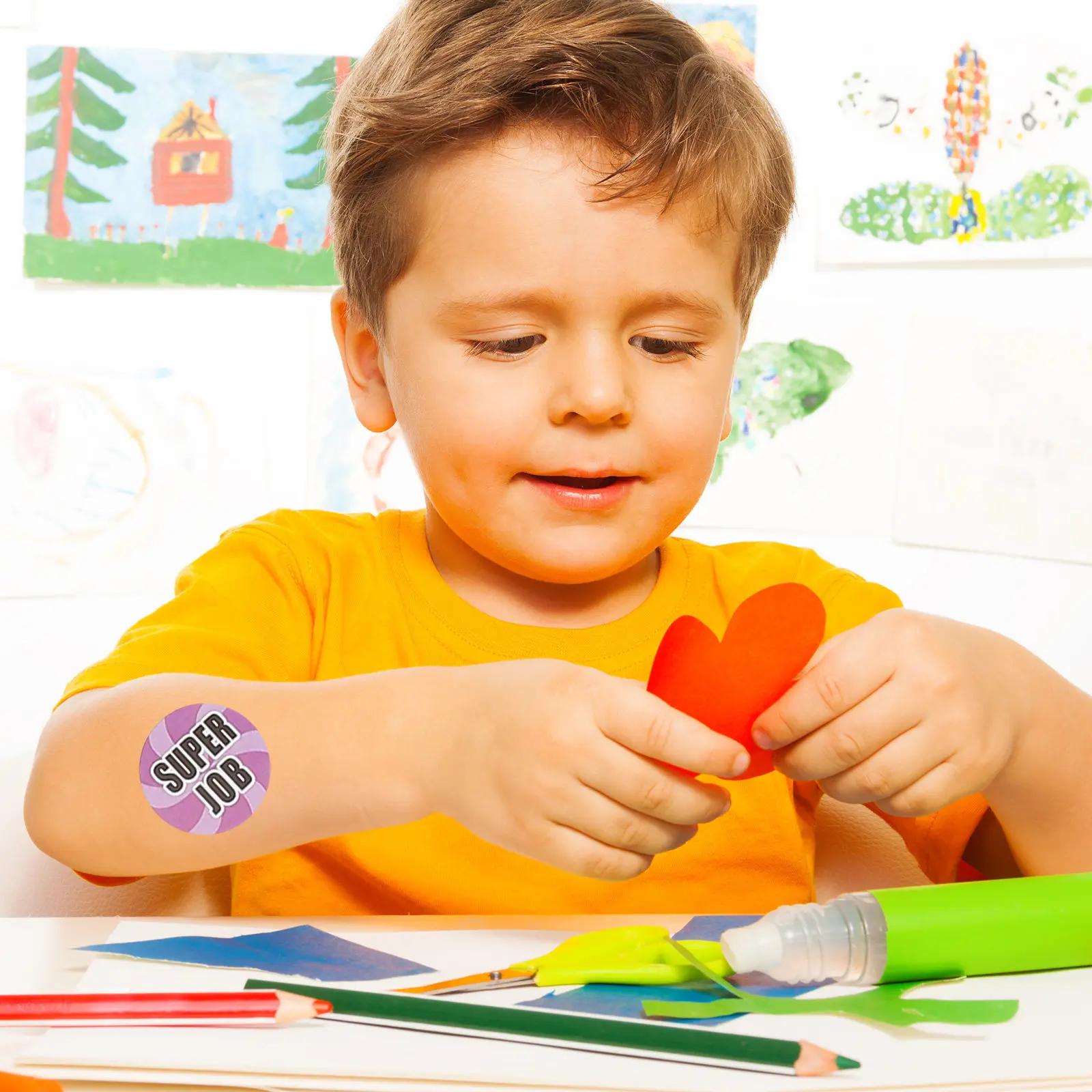 4 Rolls Reward Stickers Children School Decals Motivational Kids Friendly Adhesive Easy Peel Stick Reward Sticker