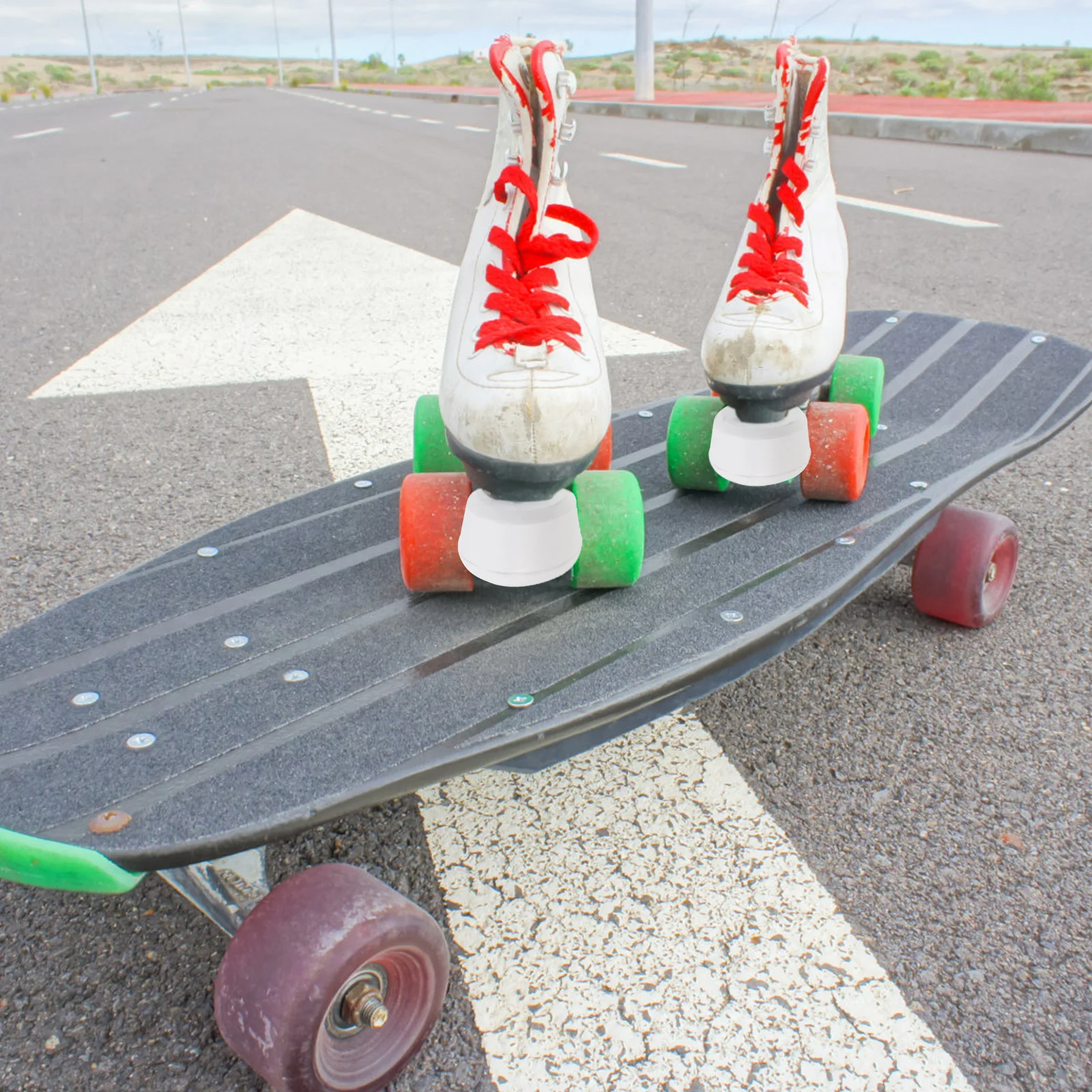 Patins de rolo fornecimento de freio resistente ao desgaste freios plug rolha borracha pára dedo do pé branco