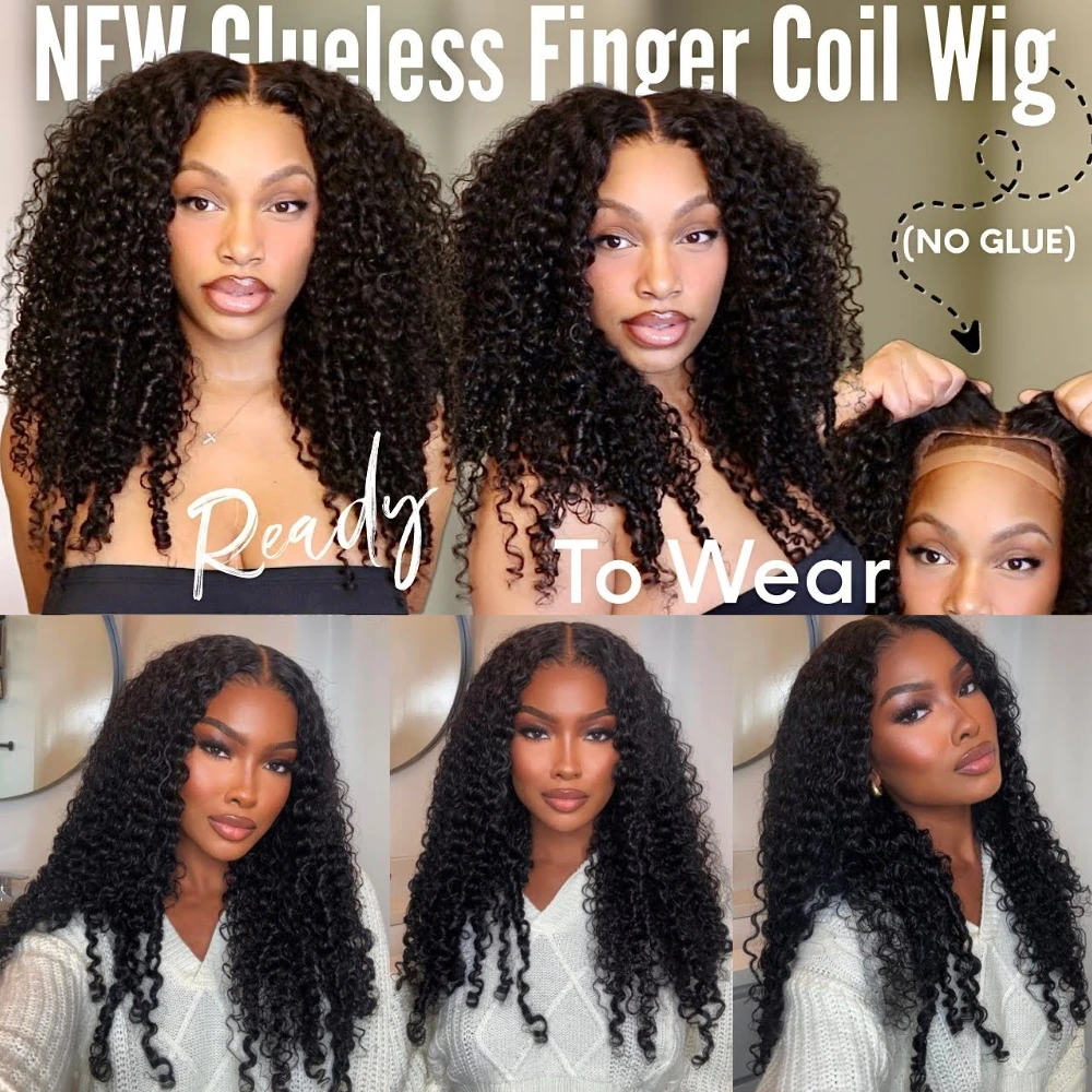 UNice 7x5 и 13x4 Кружевной вьющийся парик из натуральных волос с кончиками пальцев, предварительно выщипанный, предварительно вырезанный, предварительно отбеленный, бесклеевой парик со шнурком