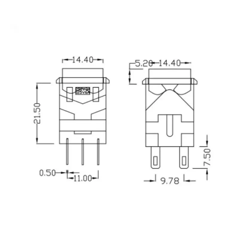 2/5 sztuk KD2-22/24 chwilowy plac LED Self-reset kwadratowy przycisk przełącznik z Light 6Pin/8Pin