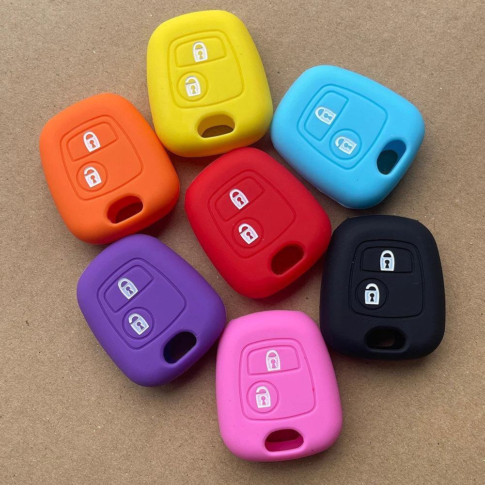 2 Button Silicone Remote Key Cover For Peugeot 107 206 307 207 408 For Citroen C2 C3 C4 Berlingo Xsara Picasso