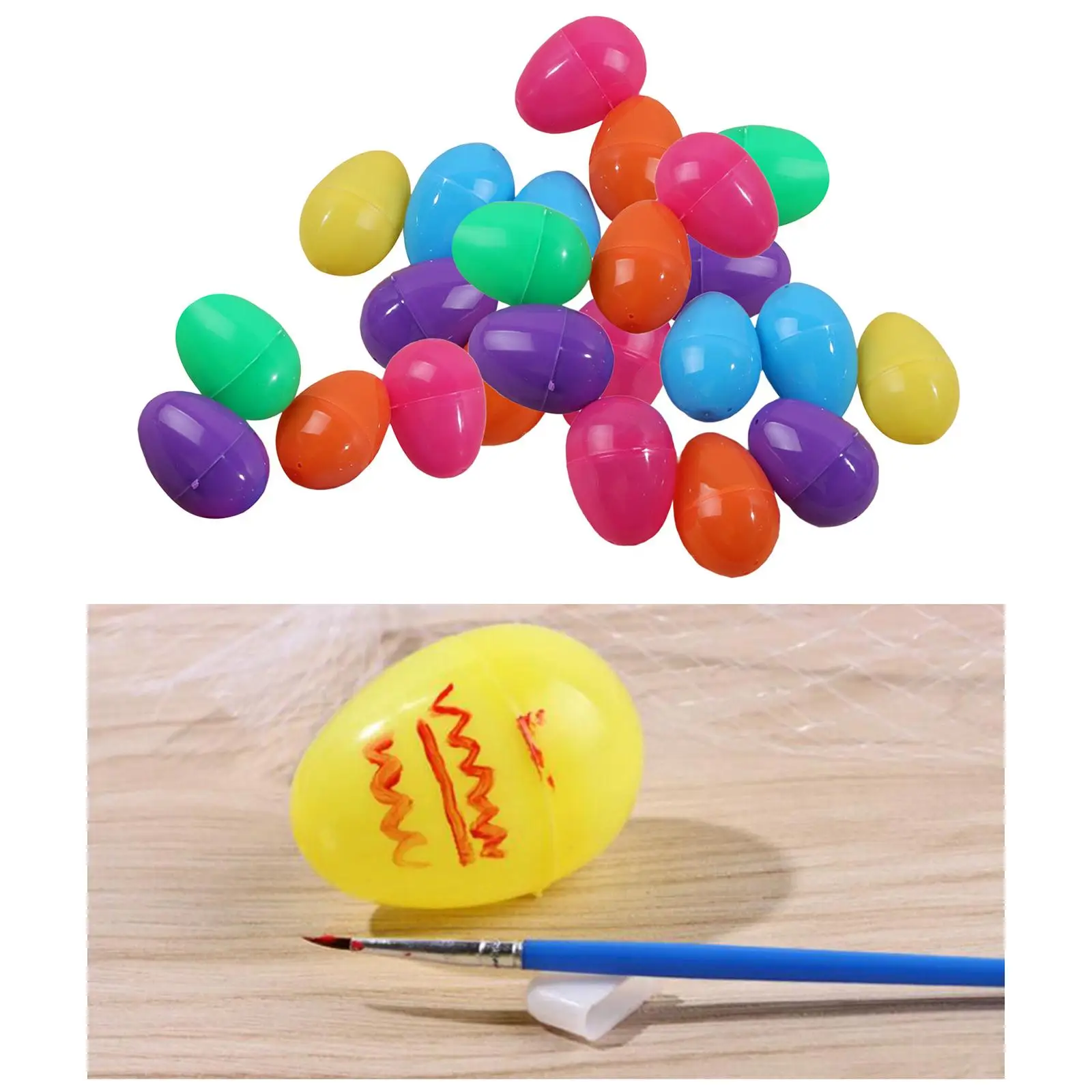 24 Stück bunte Ostereier, mehrfarbig, handgefertigt, dekorativ, hell