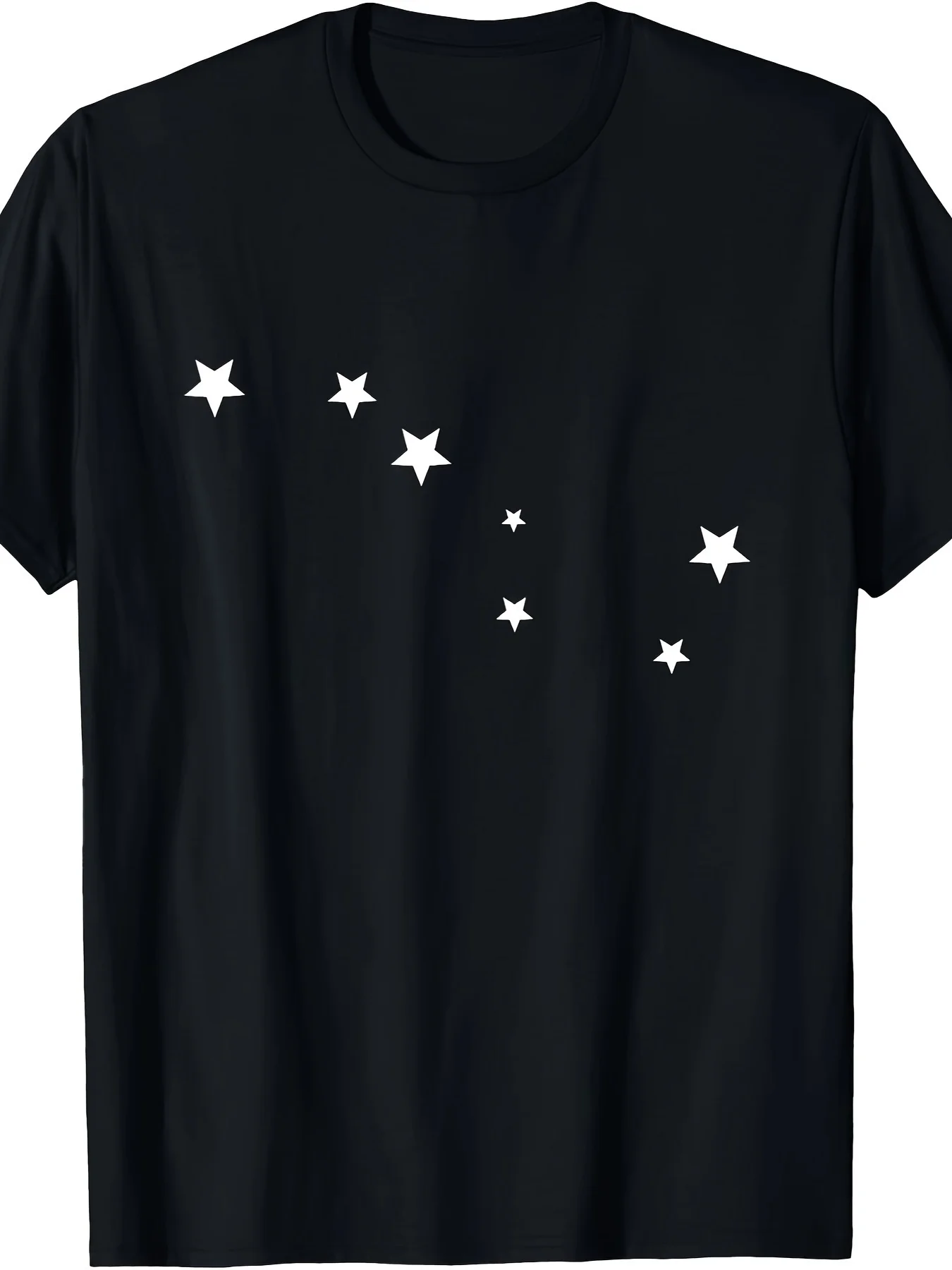 Camiseta de cuello redondo para hombre con diseño de constelación del Osa Mayor y del cielo nocturno, adecuada como regalo para hombres, Ve