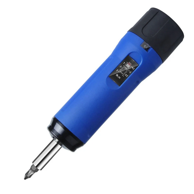 DTA5 Digital Display Preset Adjustable Torque Screwdriver 1/4In Drive 4Bits, 0.2-1.2NM Screw Torque Set with Box