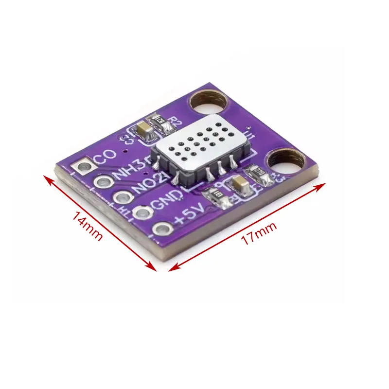 MCU-MICS-6814 Qualità dell'aria CO VOC NH3 Sensore di gas di ossido di azoto CO VOC NH3 Sensore di gas composto di ossido di azoto