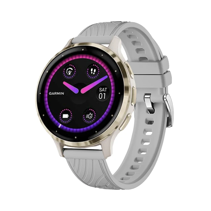 Garmin Vivoactive 4s Green과 호환 가능한 시계 밴드, 야외 피크닉 방수 스트랩, Garmin Forerunner 265S/255S, 18mm