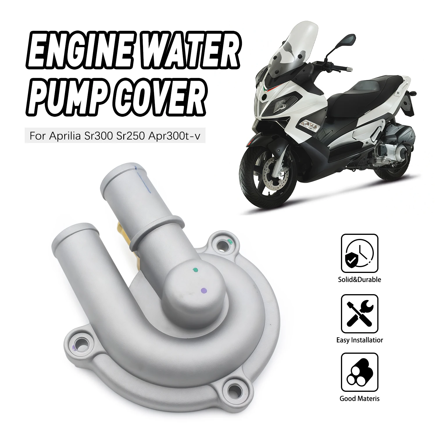 Engine cover Water Pump Cover Stable For Aprilia SR300 SR250 APR300T-V Accesorios Moto