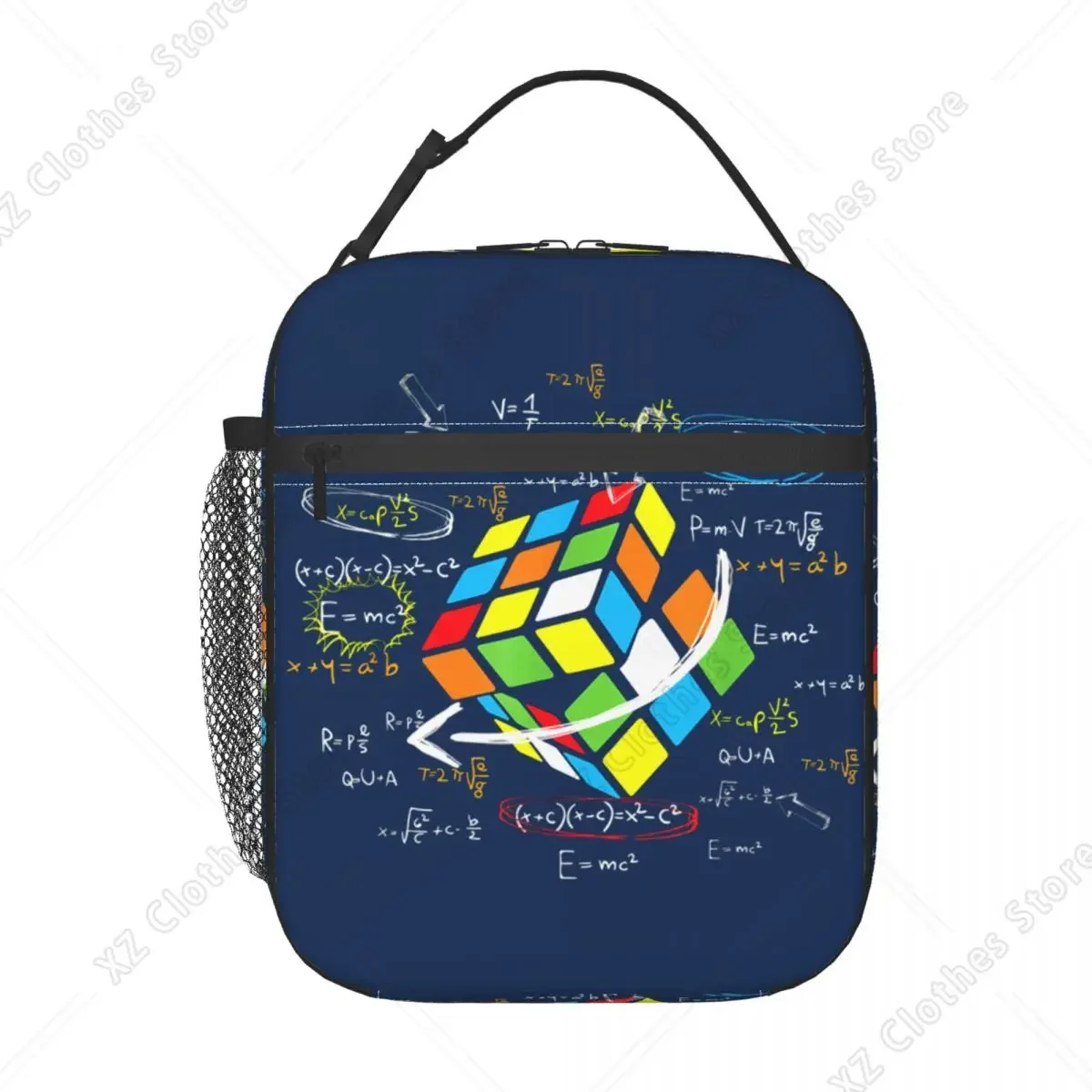 Math Rubik Rubix Rubiks Player Cube Math Lovers Insulated Lunch Bag Women Portable Thermal Cooler Lunch Box Office Picnic Travel