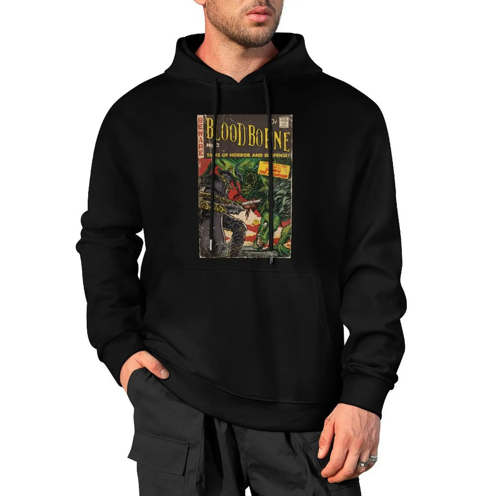 Bloodborne - comic cover fan art Pullover Hoodie autumn new products men's winter sweater mens hoodies