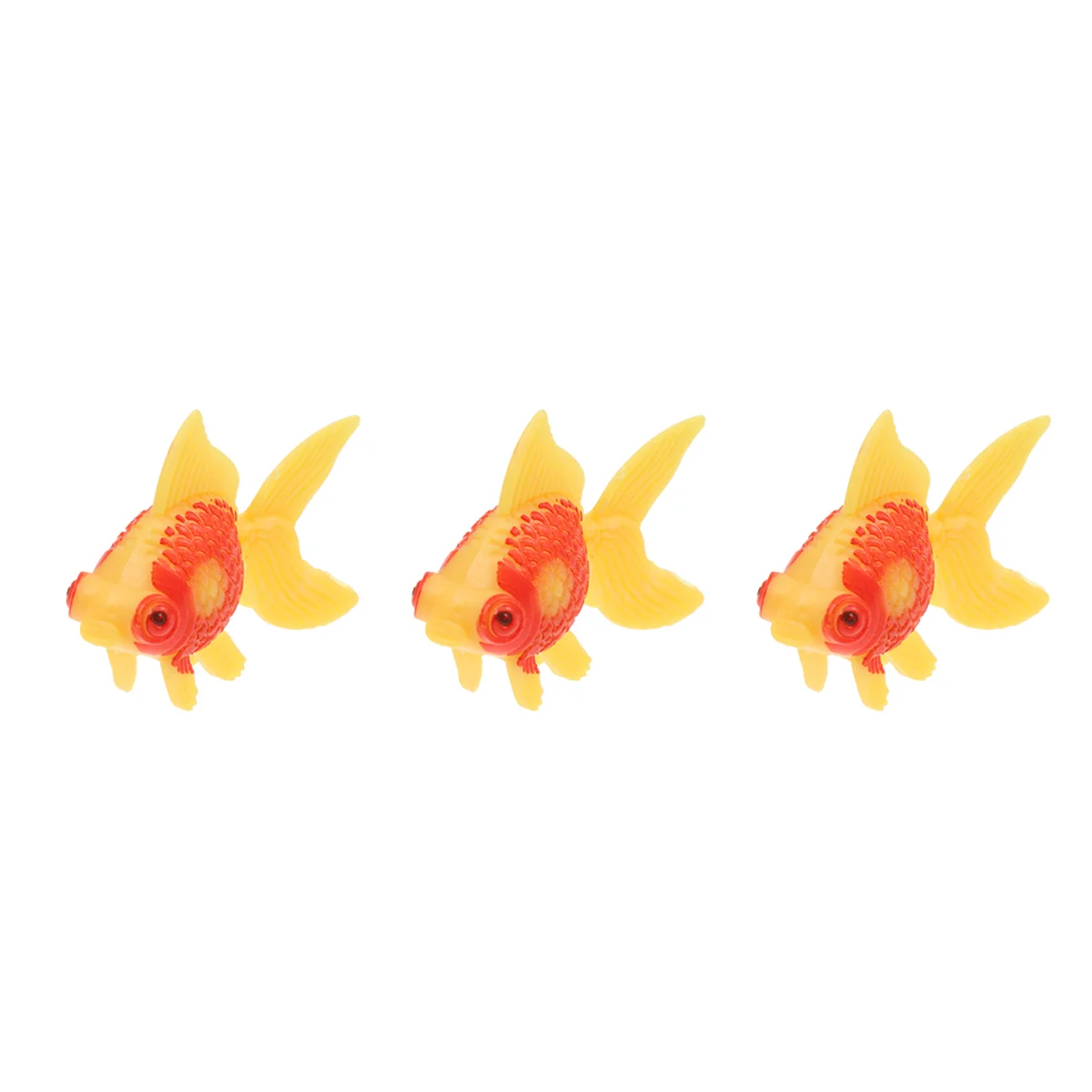 

3pcs Plastic Artificial Fish Vivid Goldfish Aquarium Ornament Decoration (Golden) Plastic Goldfish Artificial Goldfish