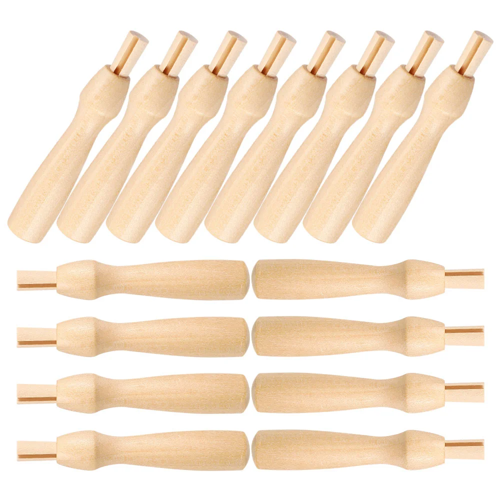 

16 Pcs Poking Fun Handles for Felting Crafts Tool Making Needles Wooden Wool Punch Supplies