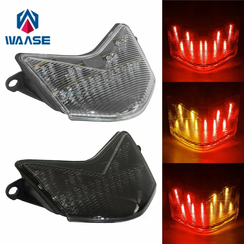 waase For Kawasaki Z750S 2005 2006 Tail Light Brake Turn Signals Integrated LED Light