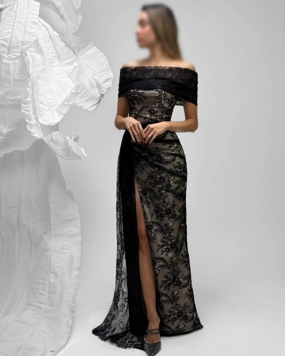 Элегантные классические кружевные плиссированные прямые длинные платья с открытыми плечами по индивидуальному заказу, платья для особых случаев, доступны размеры