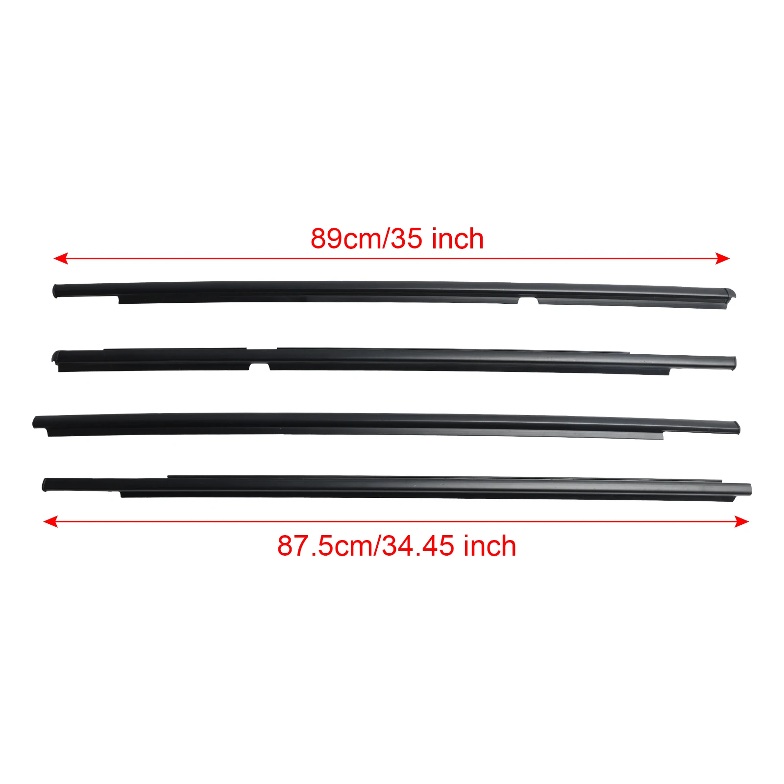 4PCS Outside Window Moulding Trim Weatherstrip For Toyota Yaris Vitz 2005-2010 Car Interior Kits 68160-52110