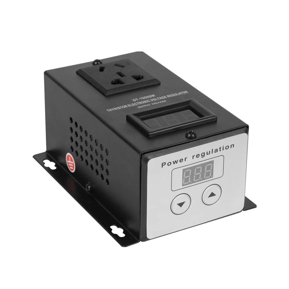 

SCR Electronic Voltage Regulator Temperature Speed Power Adjust Controller AC 220V 10000W Black Dimmer Thermostat