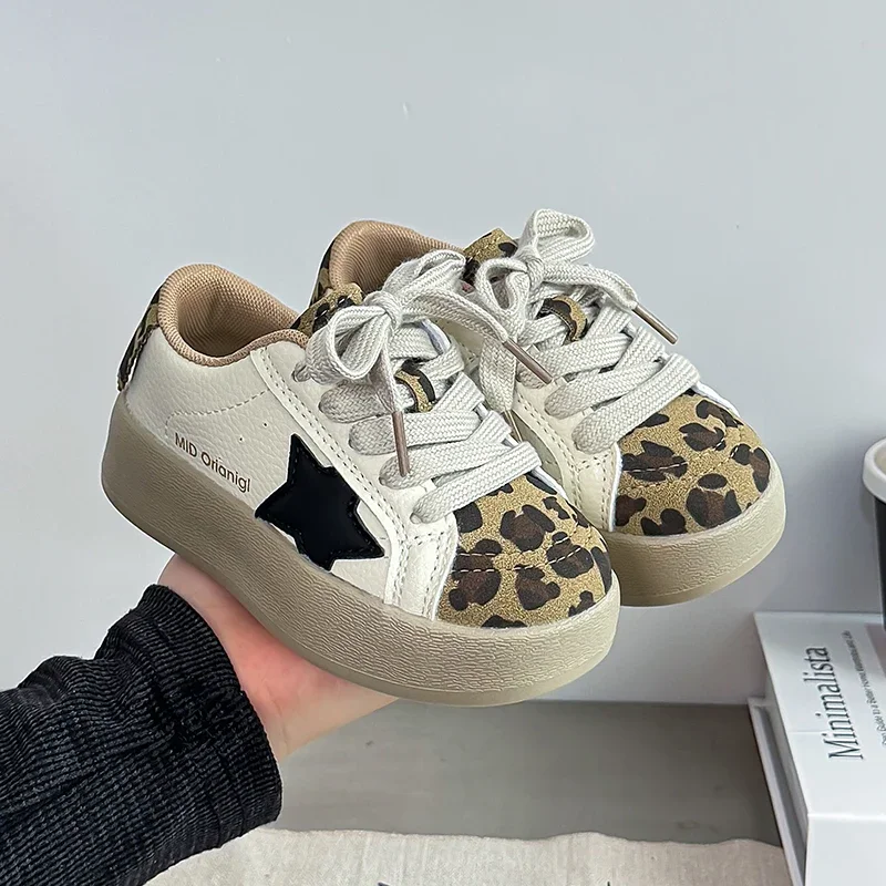 YUYIN Spring and Autumn Children's Sports Kids Shoes Girls' Shoes 2026 Spring New Casual Versatile Little Girls Star Sneakers