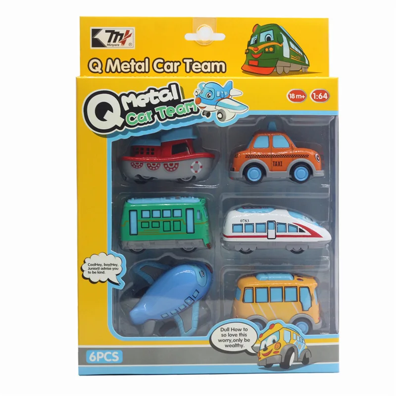 1: 64 model z metalu, inspirowany kreskówkami, przedstawiający transport miejski: samolot, pociąg, pociąg szybki, statek, zabawka edukacyjna dla dzieci, kolekcja, prezent