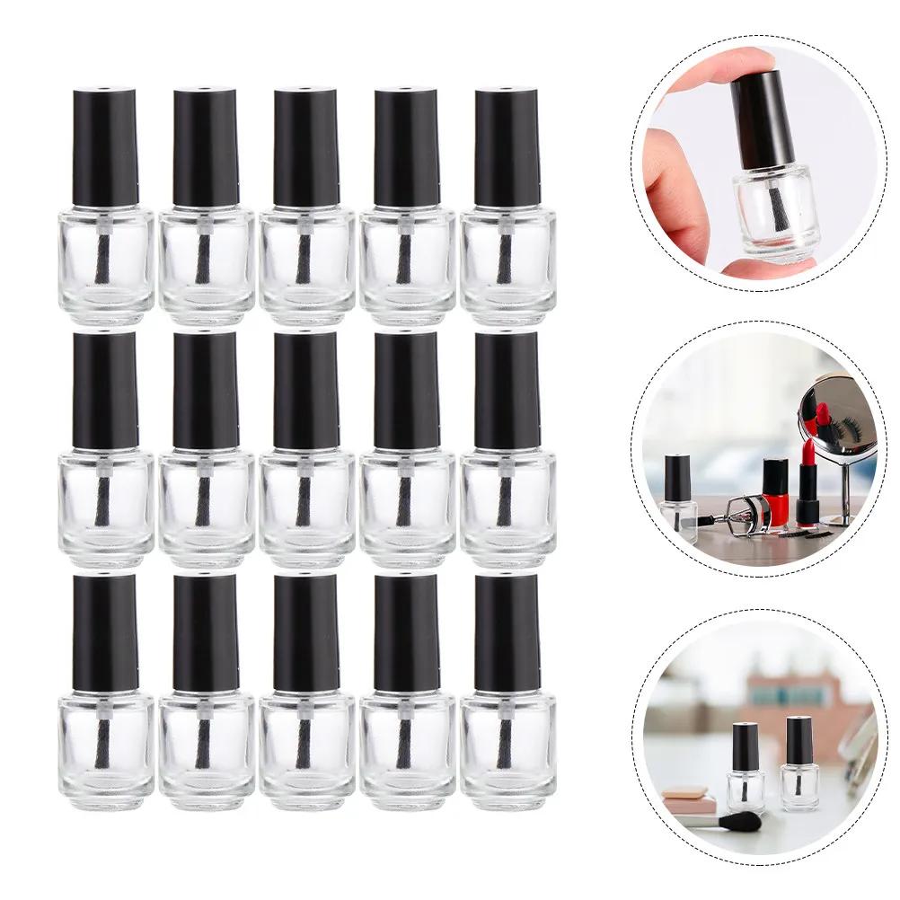 

25Pcs Glass Empty Nail Polish Bottles Fine Workmanship Sub Packed Nail Beauty Tools for Personal and Salon Use