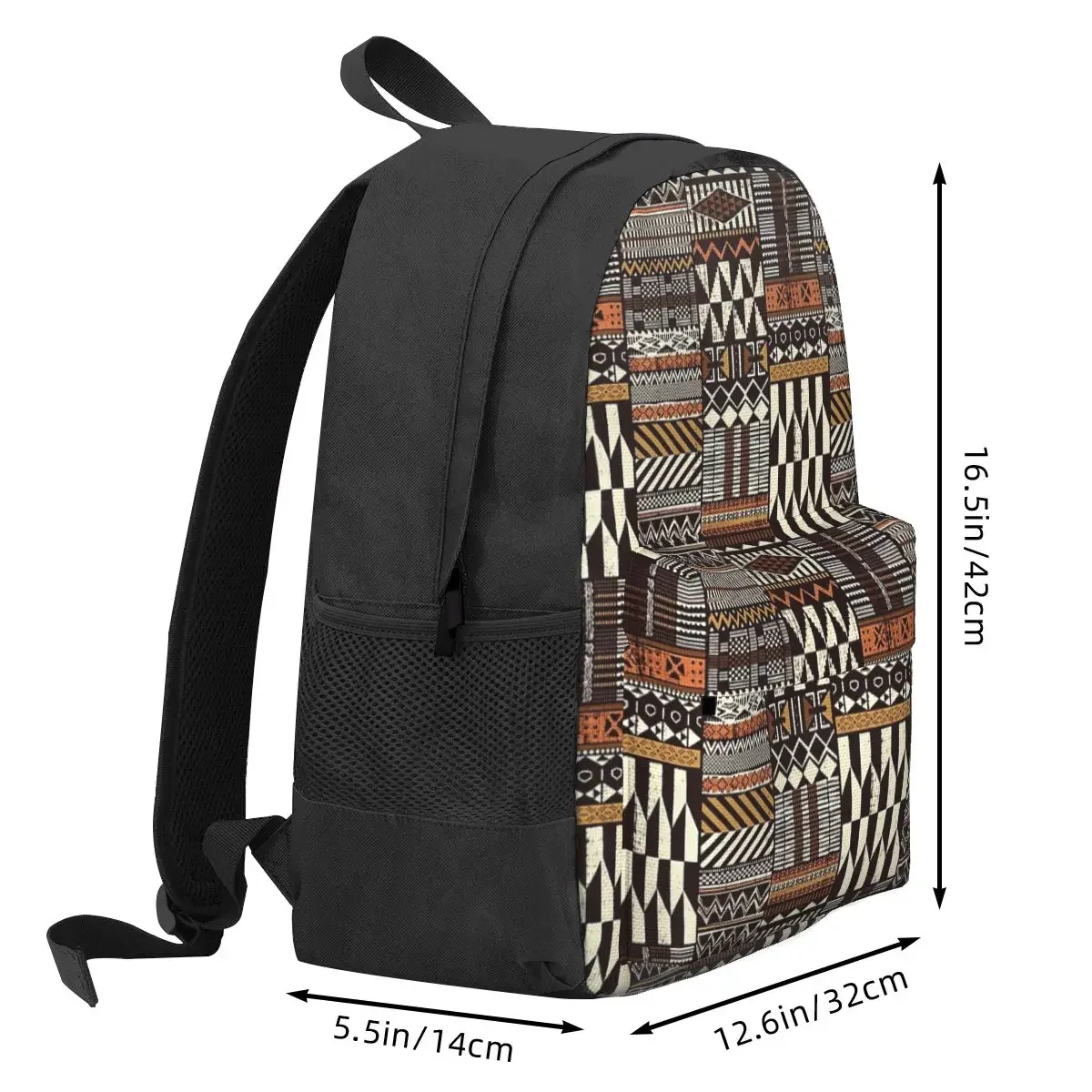 Tecido Patchwork Mochilas para Estudantes, mochilas escolares, mochila, mochila de viagem, bolsa de ombro, estilo tribal africano nativo