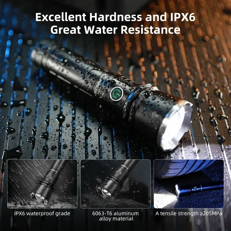 Klarus A3 Bright High output 2200LM Zoomable Flashlight 2460 Feet Long Throw Adjustable Focus Floodlight Spotlight