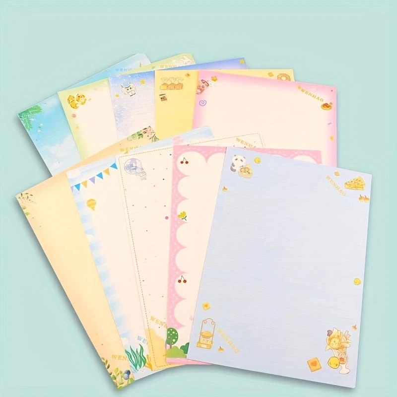 A4 Vintage Floral Stationery Paper 50sheets 80gsm Printer Paper Letter Writing Paper Single sided Color Floral PatternLetterhead