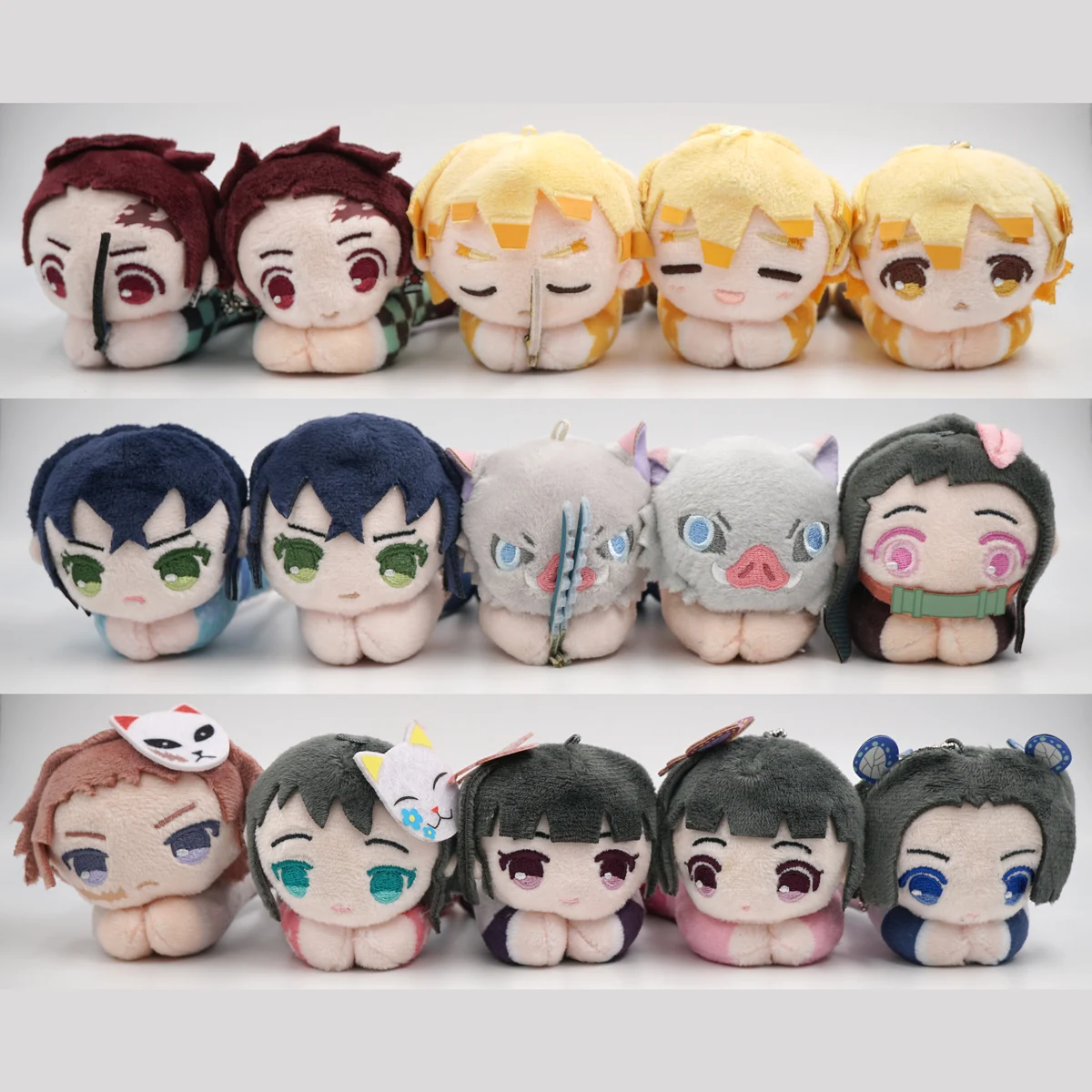 Demon Slayer: Kimetsu no Yaiba AnimeKamado Tanjirou Tomioka Giyuu Rengoku Kyoujurou Enmu Clap Plush Keychain Ornament Toys Gift