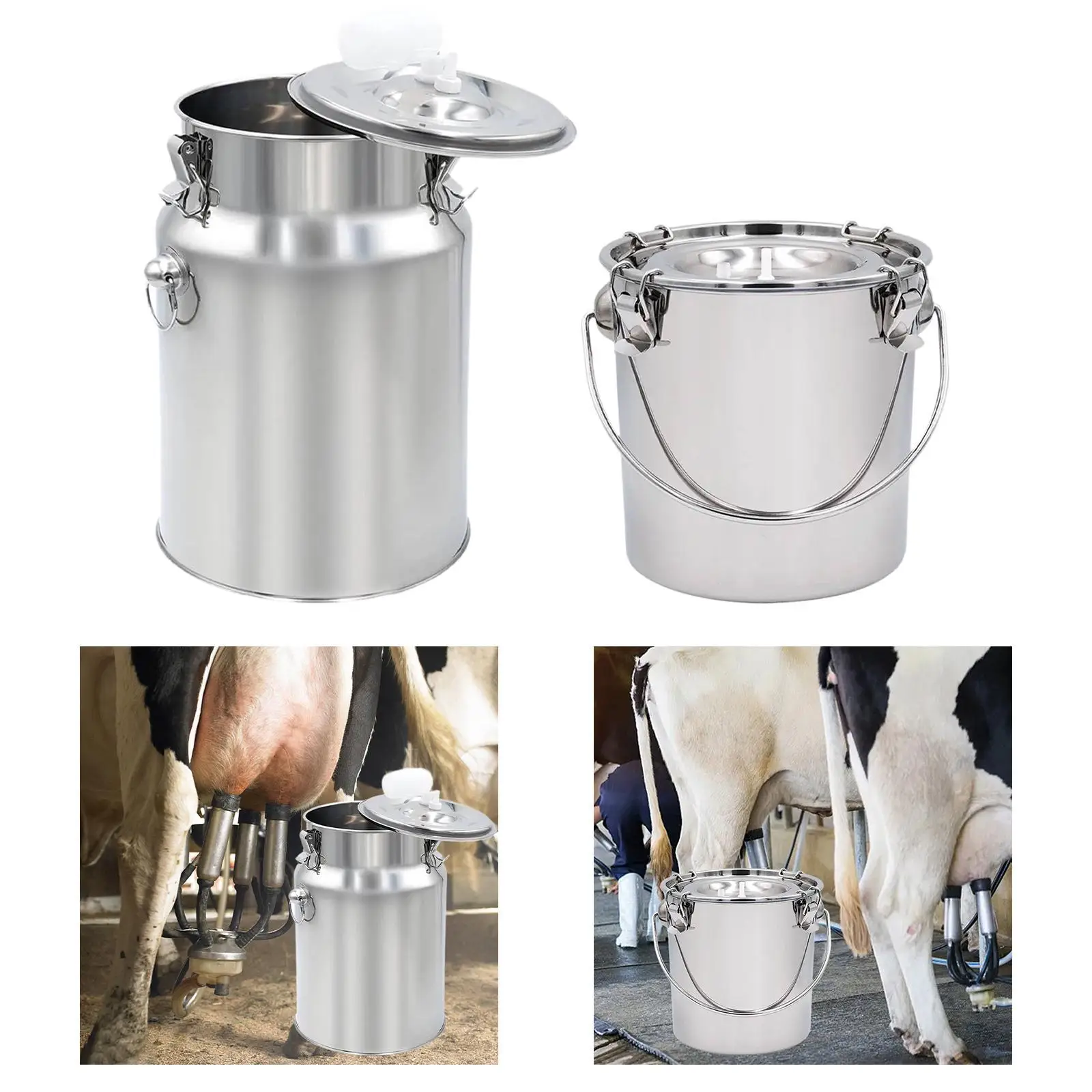 Milk Bucket Individual Portable Livestock Supplies Stable Milking Machine Accessory Single Milk Bucket for Goats Horse Cow