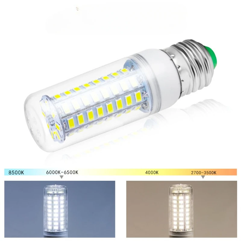 

10pcs/lot E27 LED Lamp 220V 230V LED Bulb SMD 5730 LED Light 69 72 LEDs Corn Bulbs Chandelier for House Lighting