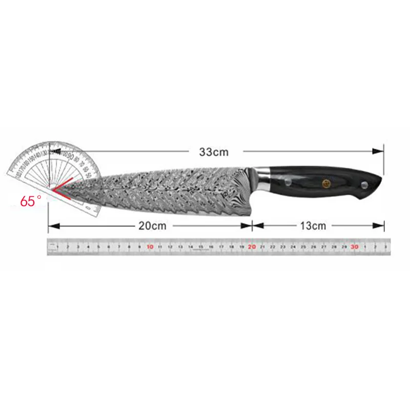 8 Inch Chef Knife Wood Handle 5Cr15MoV Stainless Steel Blade Slicing Sushi Vegetable Cleaver Sashimi Meat Japanese Kitchen Knife