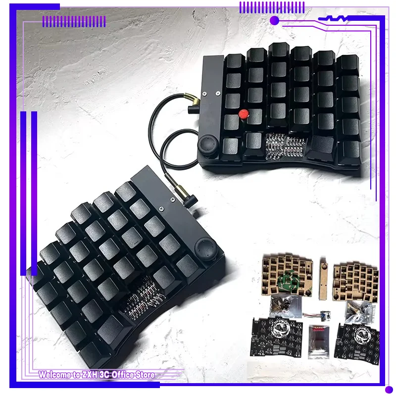 DO52 Split Keyboard DIY Little Red Dot 50/40% Knob Mechanical Keyboard ThinkPad Pointing Rod Keyboard Mouse Teclado Gamer Gift