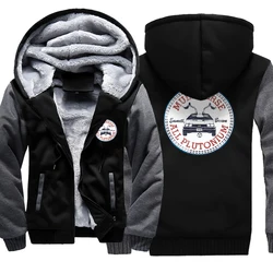 Back To The Future Multiverse All Plutonium Hoodies Men Loose Warm Tracksuit Winter Windproof Jackets Thicken Fleece Coat Male