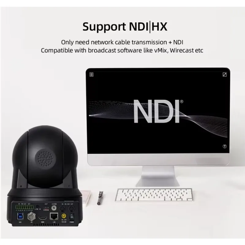 AI Auto Tracking PTZ Camera 3G-SDI/HDMI/USB3.0/LAN PoE 20X Optical Zoom IP PTZ Live Streaming Camera, 4K 30FPS For Church